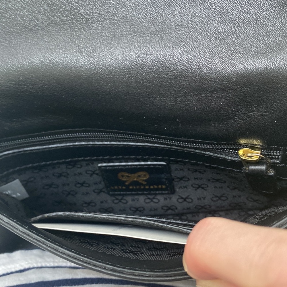 Anya Hindmark Cross Body Black Leather Bag - Picture 8 of 10